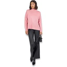 styli Boxy and Stylish Sweaters for Women | Winter Wear Cardigan | Women Solid High Neck Chunky Knit Sweater | Comfortable Casual & Office Wear-picture-49