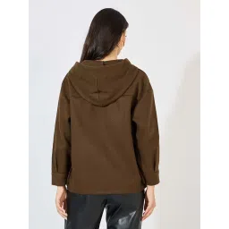 Styli Brown Plain Jacket image 2