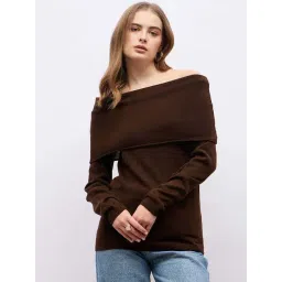 Styli Brown Plain Sweater-picture-31