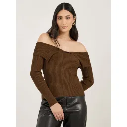 Styli Brown Plain Sweater-picture-49