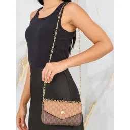 Styli Brown Printed Sling Handbag-picture-25