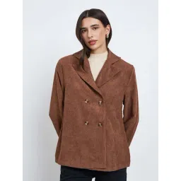 Styli Brown Regular Fit Blazer-picture-37