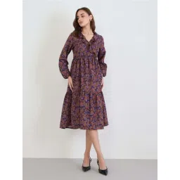 Styli Brown Regular Fit Printed Dress-picture-19