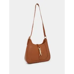 Styli Brown Solid Sling Handbag-picture-14