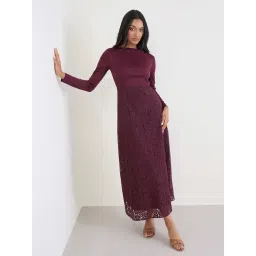 Styli Burgundy Synthetic Regular Fit Dress-picture-45