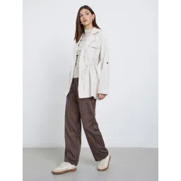 Styli Cream Polyester Regular Fit Jacket-picture-46