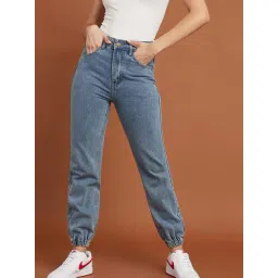 Styli Cuffed Denim Jeans with Belt Loops-picture-39