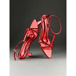 Styli Embellished PU Party Slim Heeled Peep Toes-picture-16