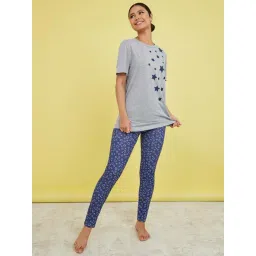 Styli Falling Star Placement T-shirt and Leggings Set-picture-35