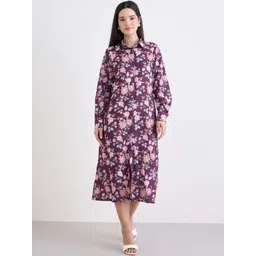 Styli Floral Printed Shirt Midi Dress-picture-20