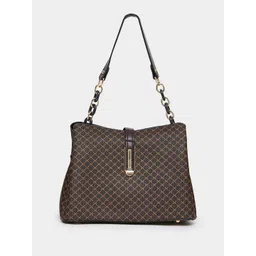 Styli Geometric Printed Satchel Bag with Double Strap-picture-24