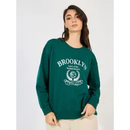Styli Green Cotton Printed Sweatshirt-picture-16