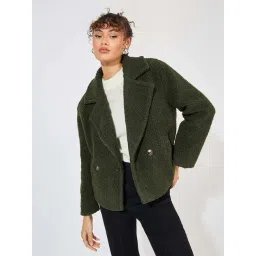 Styli Green Plain Blazer-picture-22