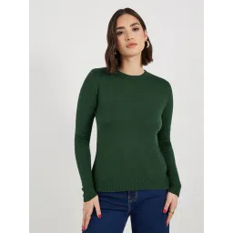 Styli Green Plain Sweater-picture-32