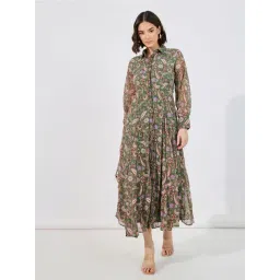 Styli Green Printed Dress-picture-16