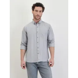 Styli Grey Cotton Regular Fit Shirt-picture-22