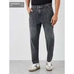 Styli Grey Cotton Tapered Fit Jeans-picture-39
