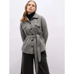 Styli Grey Plain Jacket-picture-21