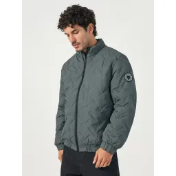 Styli Grey Polyester Regular fit Solid Jacket-picture-15