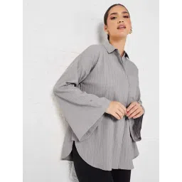 Styli Grey Striped Shirt-picture-35
