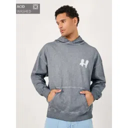 Styli Grey Textured Hooded Sweatshirt-picture-35