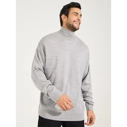 Styli Grey Turtle Neck Relaxed Fit Light Weight Acrylic Pullover Sweater-picture-26