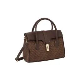 Styli Letter Print Flap Handbag with Turn Lock Closure-picture-26