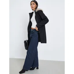 Styli Longline Puffer Jacket With Fur Hood-picture-13