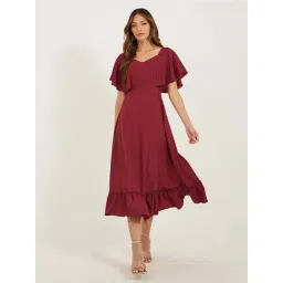 Styli Maroon Regular Fit Dress-picture-22