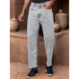 Styli Men Acid Wash Loose Fit Jeans with Pockets-picture-19