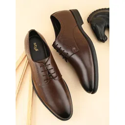 Styli Men Faux Leather Formal Lace Up Shoes-picture-27