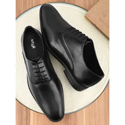 Styli Men Faux Leather Formal Lace Up Shoes-picture-28