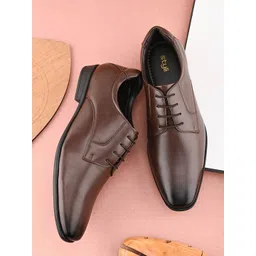 Styli Men Faux Tan Leather Formal Lace Up Shoes-picture-32