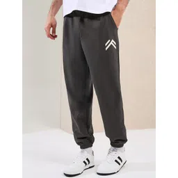 Styli Men Oversized Fit Cotton Terry Minimal Print Jogger-picture-33