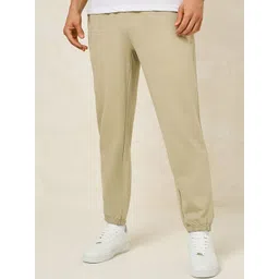 Styli Men Relaxed Fit French Terry Jogger with Elasticated Hem Joggers-picture-29