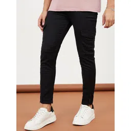 Styli Men Slim Fit Cargo Jeans with Zip Cuff Detail-picture-15
