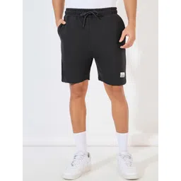 Styli Men Solid Badge Detail Regular Fit Terry Shorts-picture-27