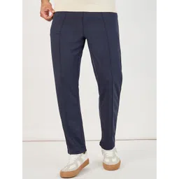 Styli Men Solid Slim Fit Smart Trousers with Pin Tuck-picture-43