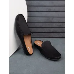 Styli Men Textured Comfort Insole Suede Mules-picture-10