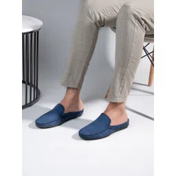 Styli Men Textured Comfort Insole Suede Mules image 1