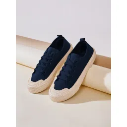 Styli Men's Canvas Navy Casual Sneakers-picture-32