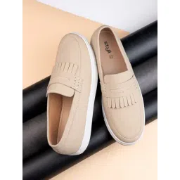 Styli Men's Cream Loafers-picture-39