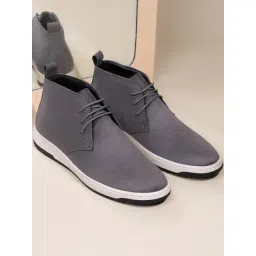 Styli Men's Mid Top Grey Chukka Boots-picture-40