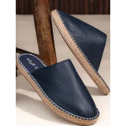 Styli Men's Navy Mule Shoes-picture-34