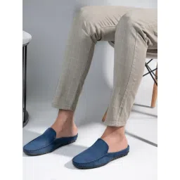 Styli Men's Navy Mule Shoes-picture-28