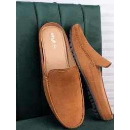 Styli Men's Tan Mule Shoes-picture-27