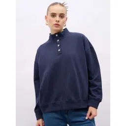 Styli Navy Blue Plain Sweatshirt-picture-46