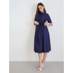 Styli Navy Blue Regular Fit Dress-picture-25