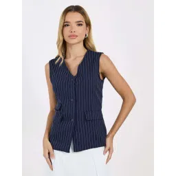 Styli Navy Blue Striped Top-picture-38