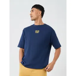 Styli Navy Cotton Oversized Printed T-Shirt-picture-37